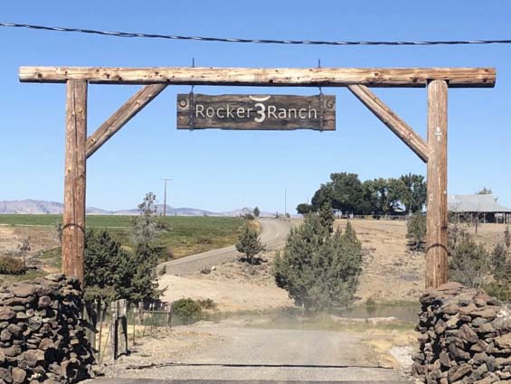 Oregon beef, Rocker 3 Ranch entrance in Madras, OR